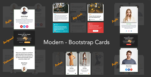 Modern - Bootstrap 4 Cards - CodeCanyon Item for Sale