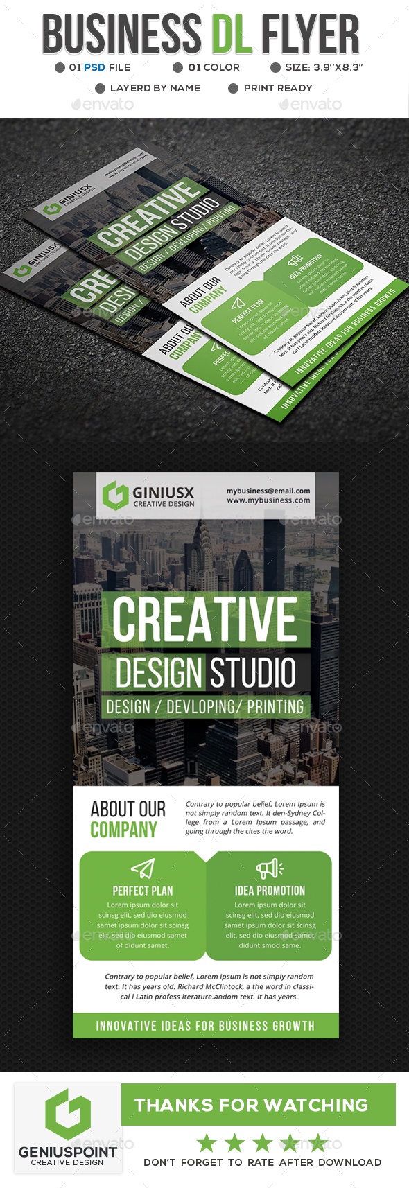 Business DL Flyer - Flyers Print Templates