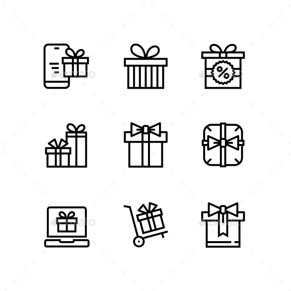 GraphicRiver Gift Present Surprise Vector Simple Outline Icons for Web and Mobile Design Pack 3 21197562 GraphicRiver Gift Present Surprise Vector Simple Outline Icons for Web and Mobile Design Pack 3 21197562