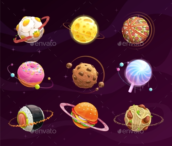GraphicRiver Food Planet Galaxy Concept 21198222 GraphicRiver Food Planet Galaxy Concept 21198222
