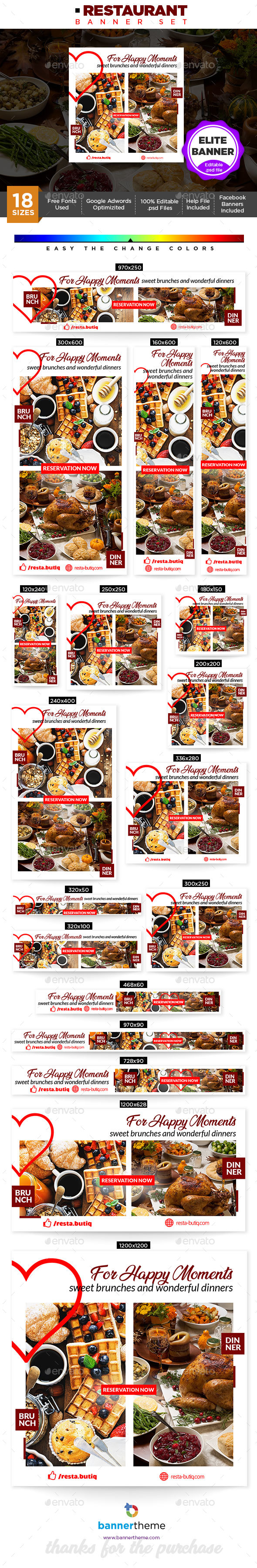 GraphicRiver Restaurant Banner 21198295 GraphicRiver Restaurant Banner 21198295