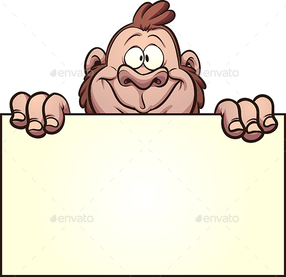 GraphicRiver Gorilla Holding Blank Sign 21199521 GraphicRiver Gorilla Holding Blank Sign 21199521