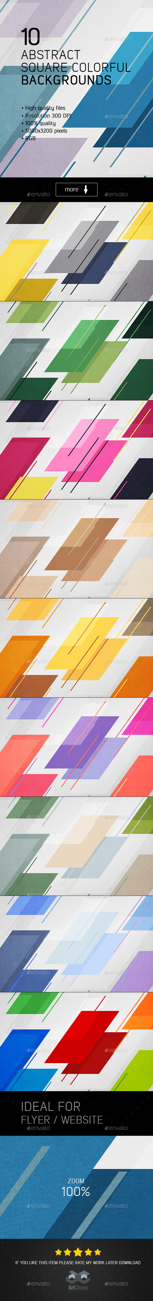 Abstract Square Colorful Backgrounds - Backgrounds Graphics