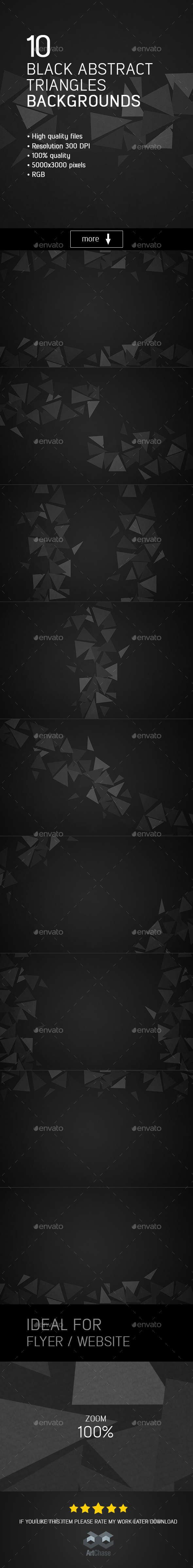 Black Abstract Triangles Backgrounds - Backgrounds Graphics