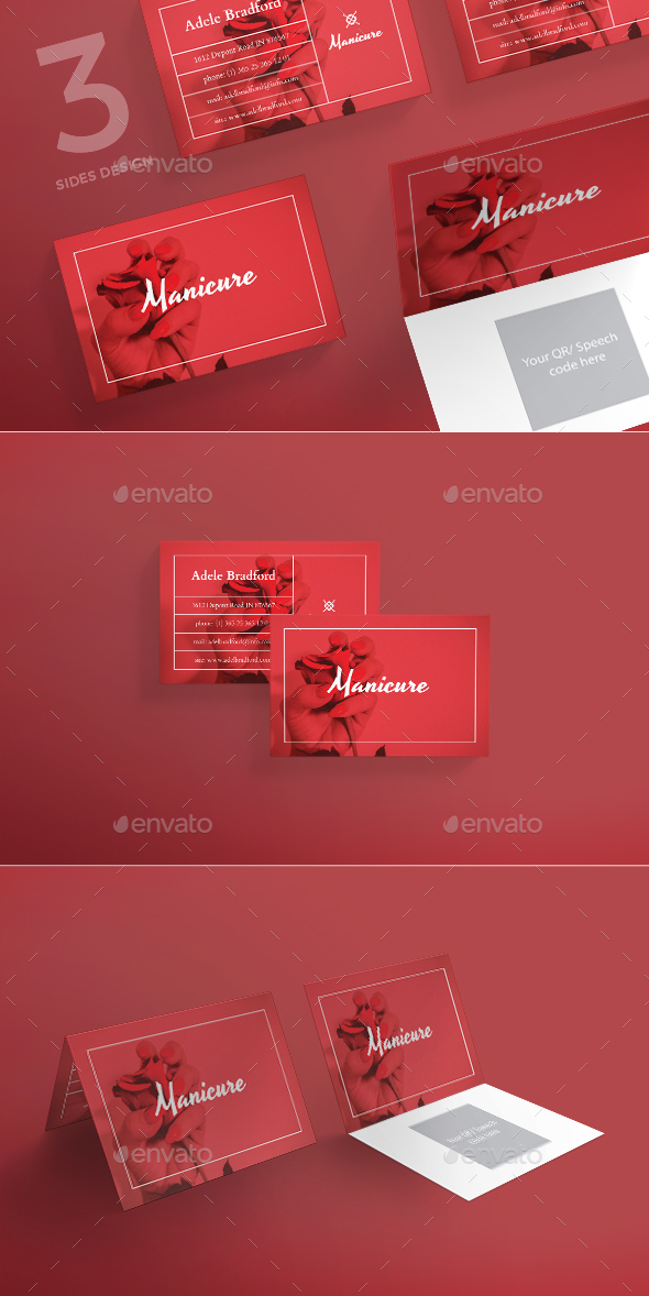 Manicure Business Card - Business Cards Print Templates