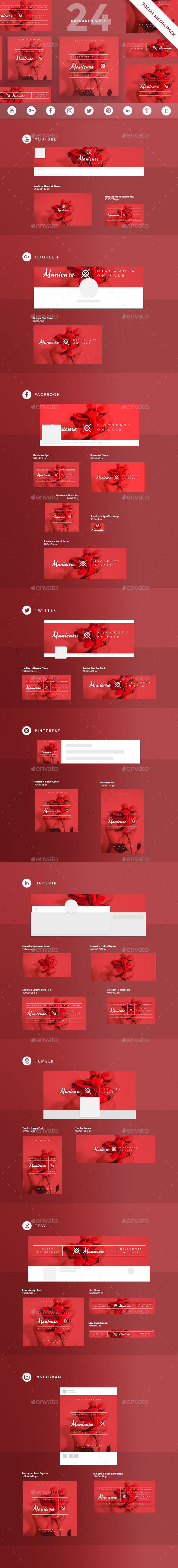 Manicure Social Media Pack - Miscellaneous Social Media