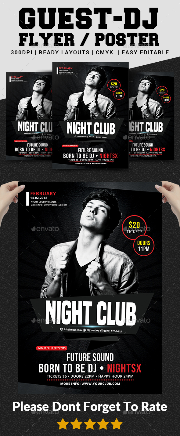 Guest Dj Flyer - Clubs & Parties Events