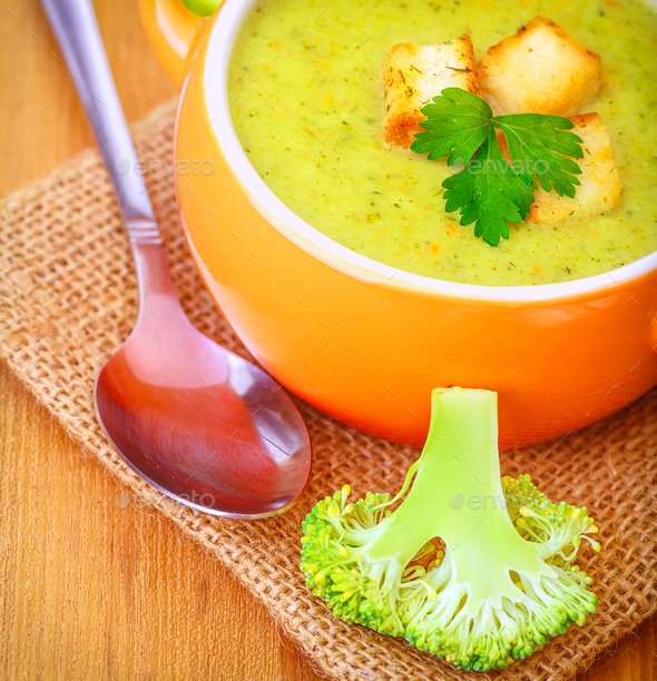 Vegetarian cream soup - Stock Photo - Images