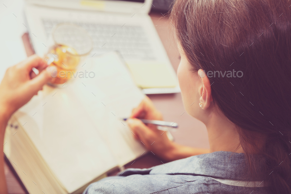 Business woman at work - Stock Photo - Images