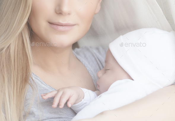 Mother with little baby - Stock Photo - Images