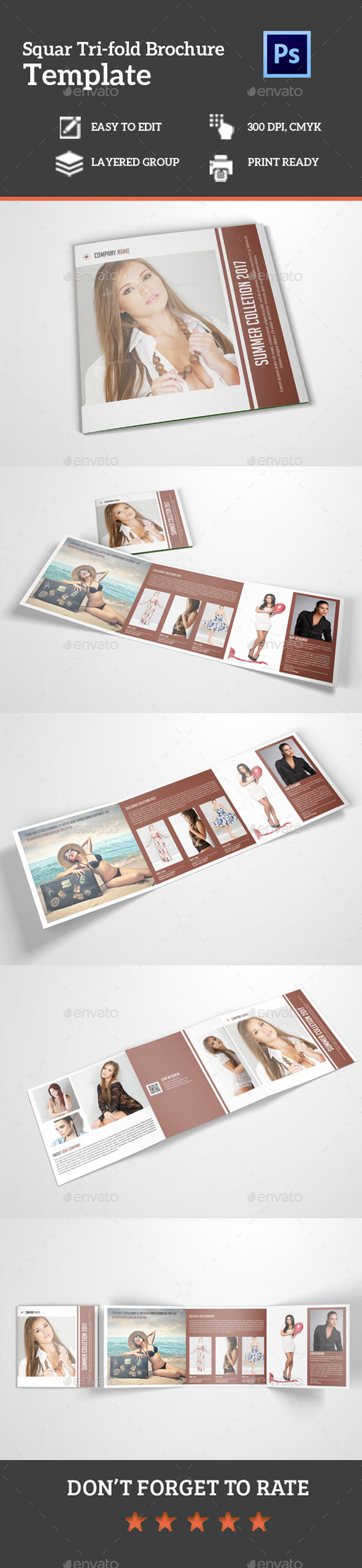 Square Tri-fold product Brochure - Corporate Brochures