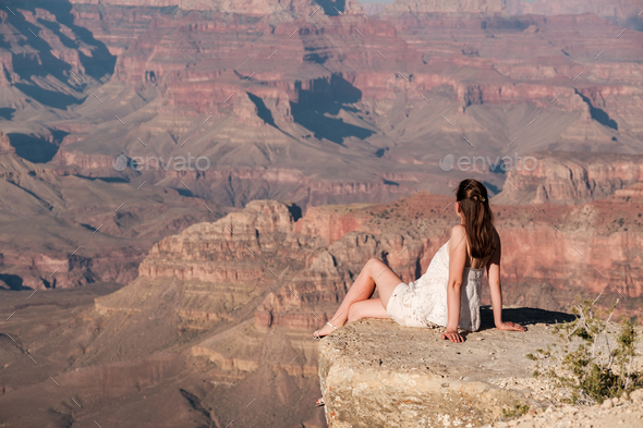 Tourist at Grand Canyon Stock Photo by haveseen | PhotoDune
