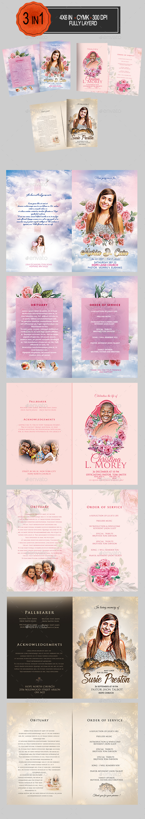 Funeral Program Bundle - Informational Brochures
