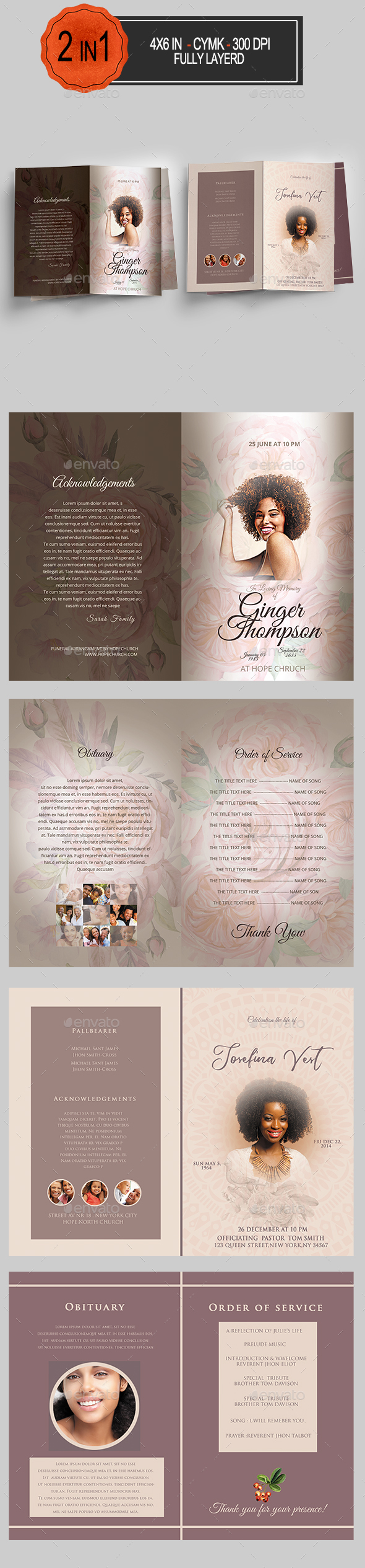 Funeral Program Bundle - Informational Brochures