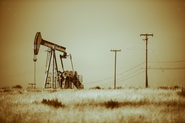Desert Pumpjack Oil Industry Stock Photo by duallogic | PhotoDune