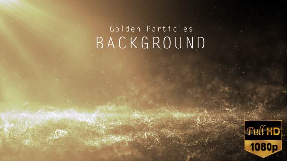 Cinematic Golden Particles Background