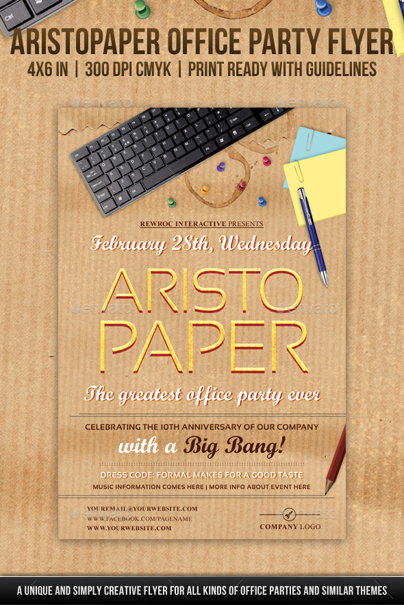 AristoPaper Office Party Flyer - Miscellaneous Events