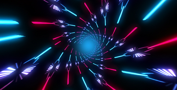 Neon Circle Rays, Motion Graphics | VideoHive