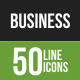 50 Business & Finance Green & Black Line Icons