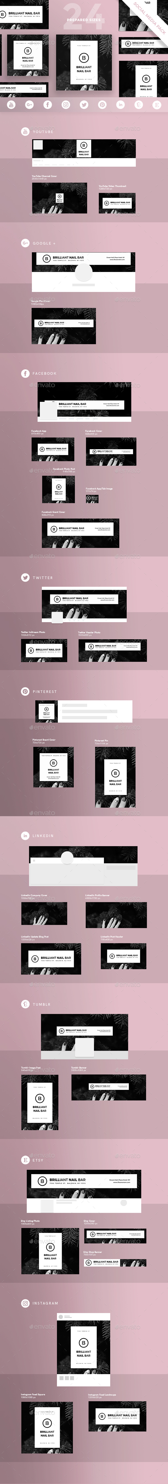 Nails Bar Social Media Pack - Miscellaneous Social Media