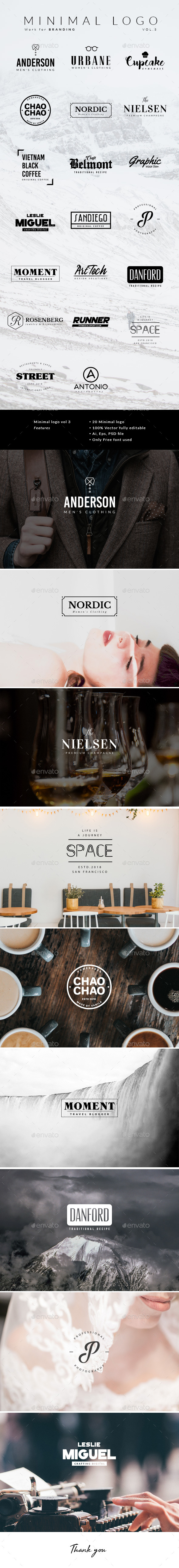 Minimal Logo Vol.3 - Badges & Stickers Web Elements