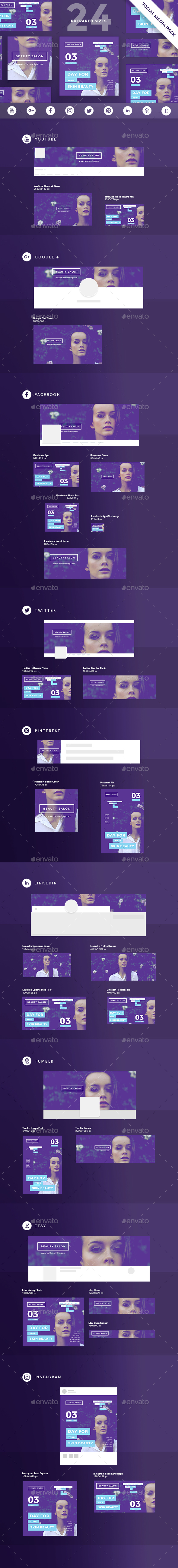 Beauty Salon Social Media Pack - Miscellaneous Social Media
