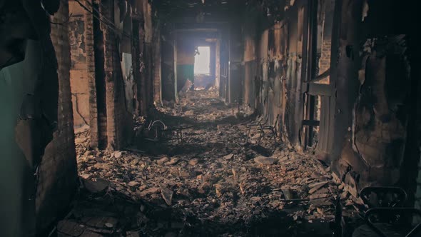 War Ukraine Ruin Bomb Destroy Village Country House Danger City Explosion alt