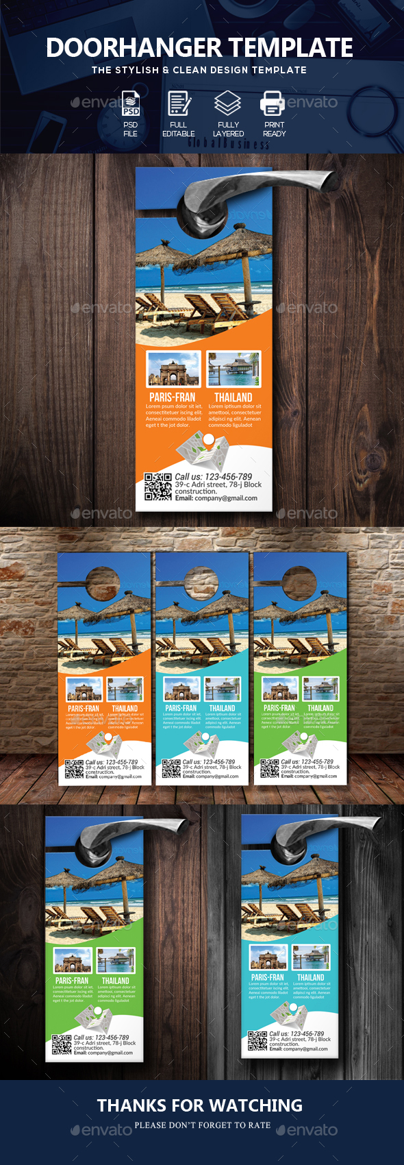 Travel & Tourism Business Door Hanger - Miscellaneous Events