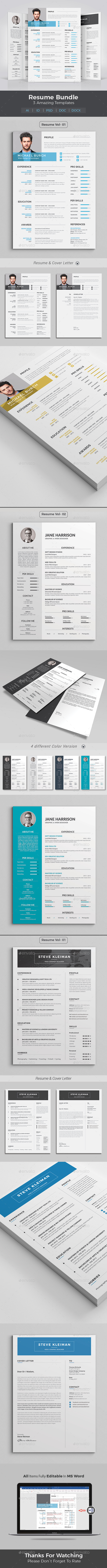 Resume Word Bundle - Resumes Stationery