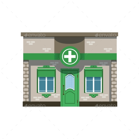 GraphicRiver Pharmacy Drugstore Building Facade Vector 21204897 GraphicRiver Pharmacy Drugstore Building Facade Vector 21204897