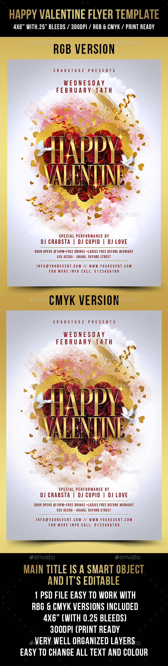 Happy Valentine Flyer Template