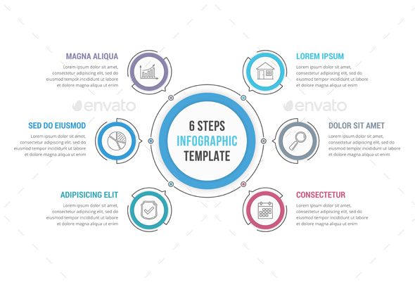 6 Steps - Circle Infographics - Infographics