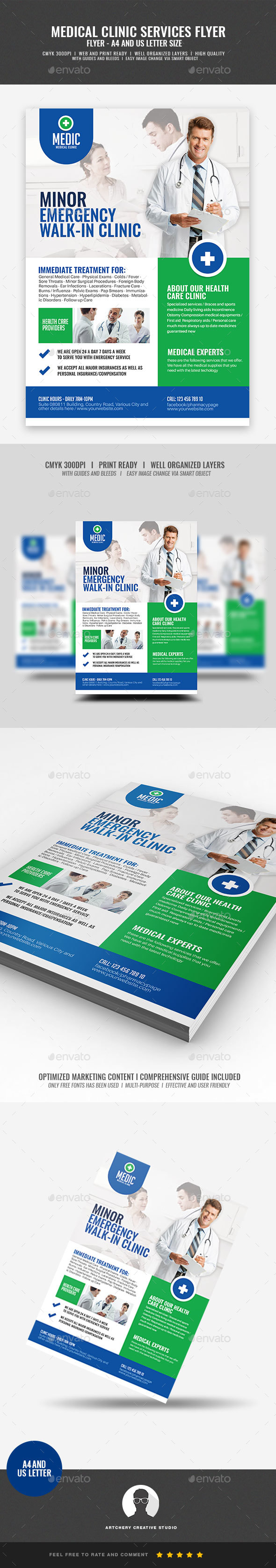 GraphicRiver Medical Clinic Flyer 21197120 GraphicRiver Medical Clinic Flyer 21197120