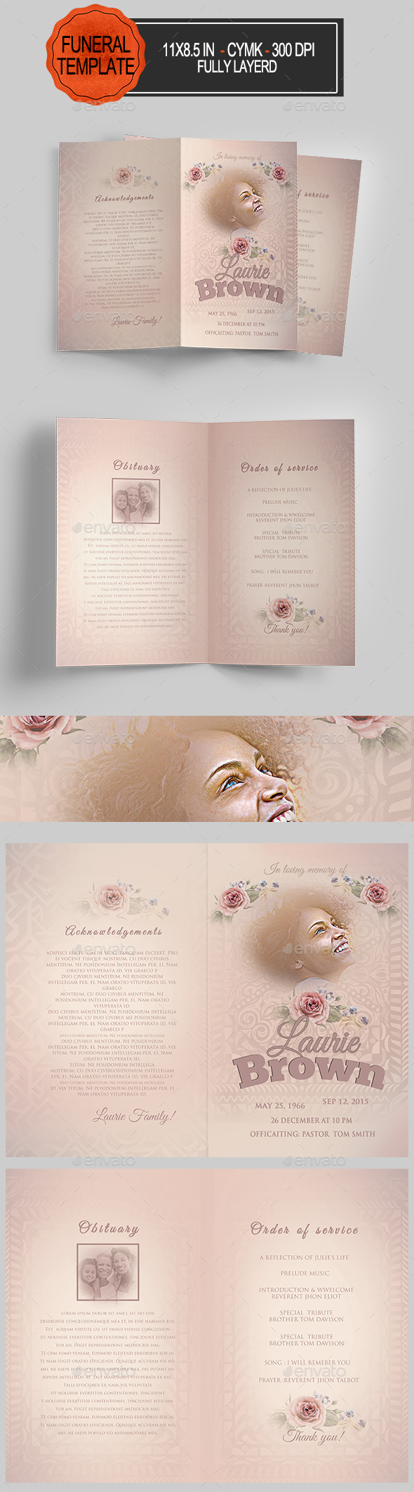 Funeral Program Template - Informational Brochures