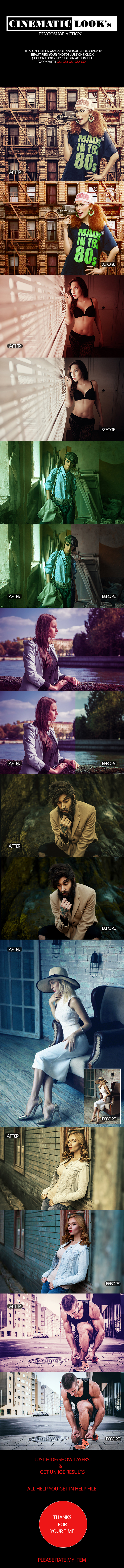 Cinematic Looks Ps Action - Photo Effects Actions