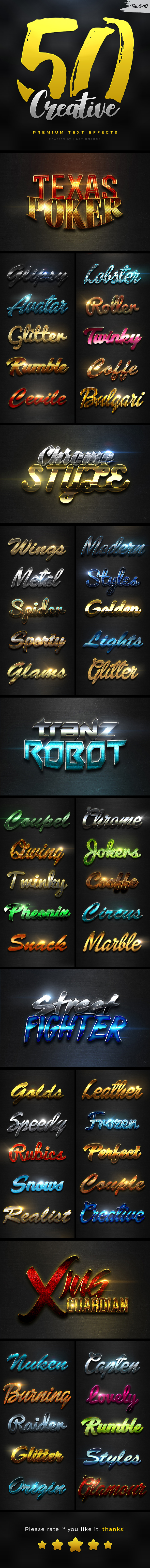 50 Creative Text Effects Bundle Two - Text Effects Styles