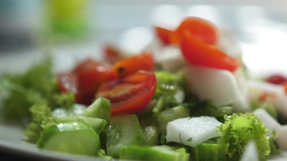 Close Up Shot of a Healthy Salad