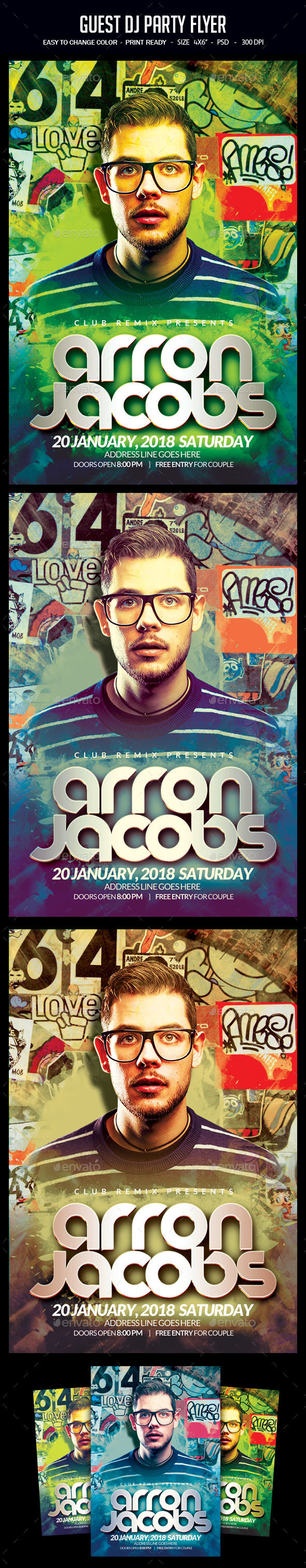 Guest Dj Party Flyer - Clubs & Parties Events
