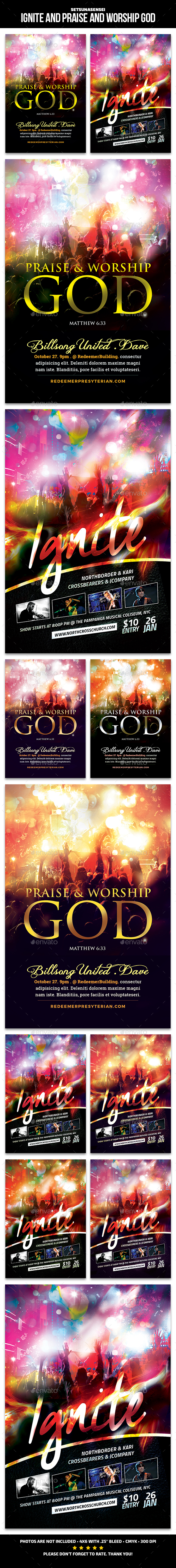 Praise and Worship God Church Flyer - Church Flyers