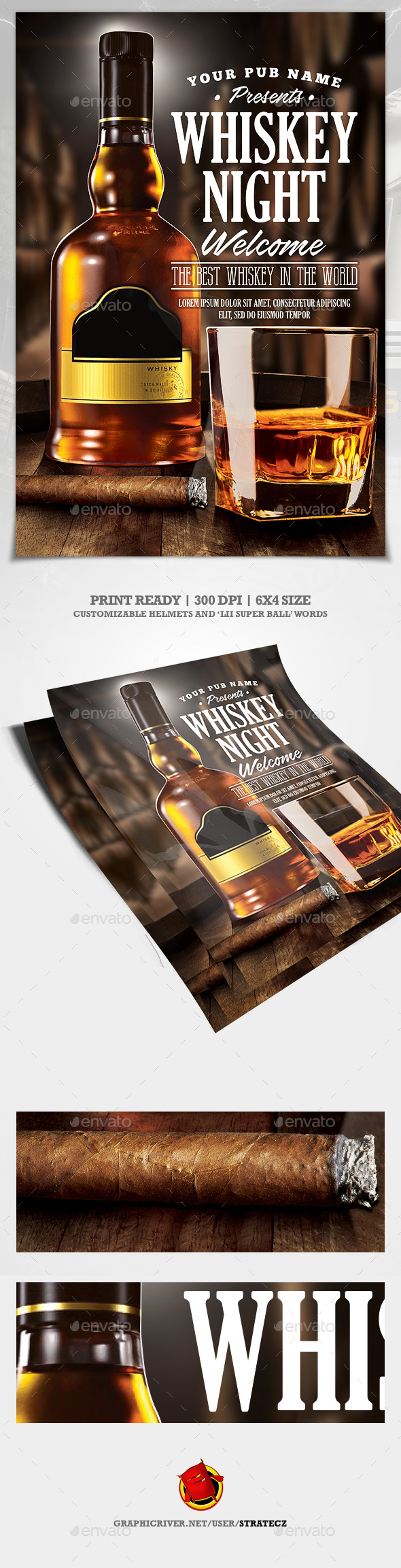 Whiskey Flyer - Print Templates
