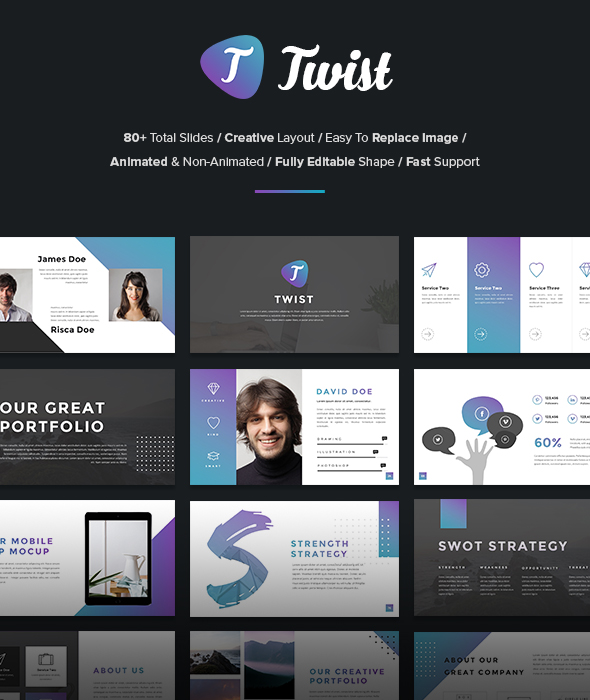 Twist - Business PowerPoint Template - Business PowerPoint Templates