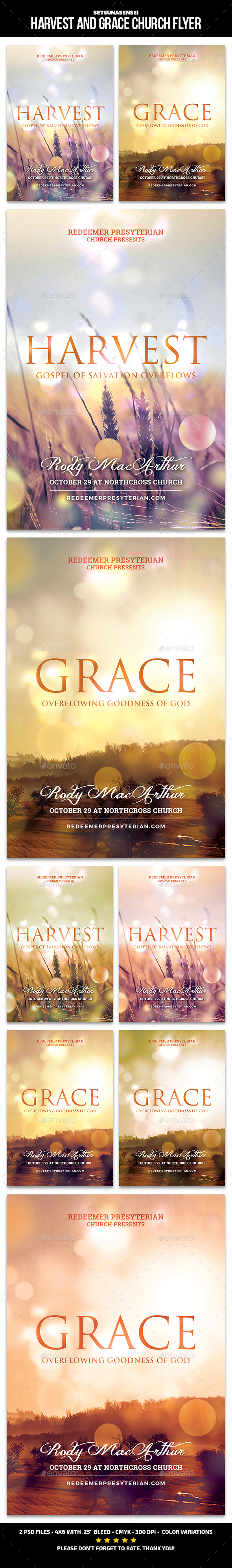 Harvest Church Flyer - Church Flyers