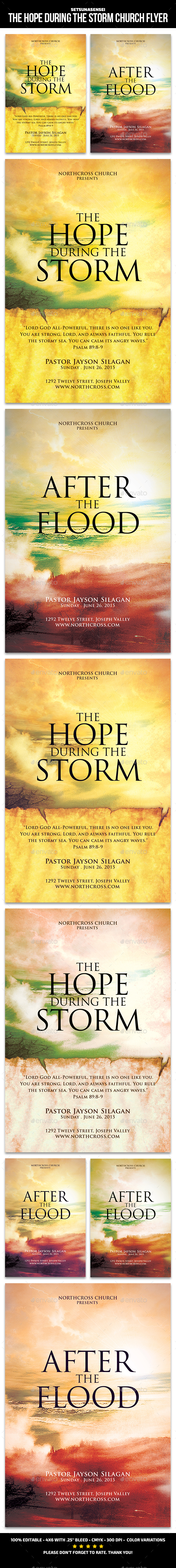 The Hope During the Storm Church Flyer - Church Flyers