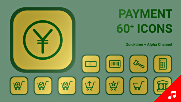 Money Finance Cart Payment Icon Set - Line Motion Graphics Icons