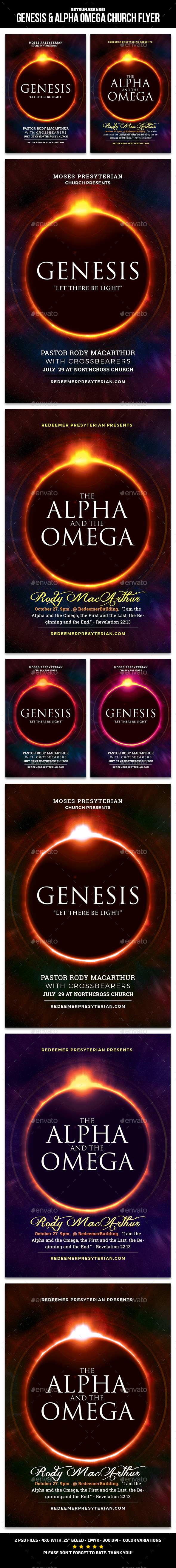 Genesis & Alpha Omega Church Flyer - Church Flyers