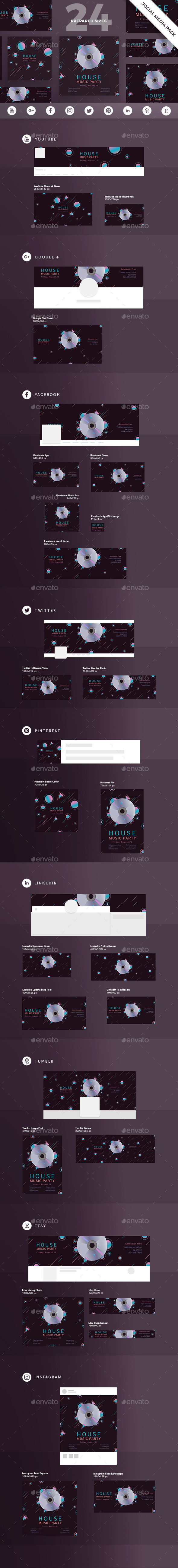 Music Party Social Media Pack - Miscellaneous Social Media