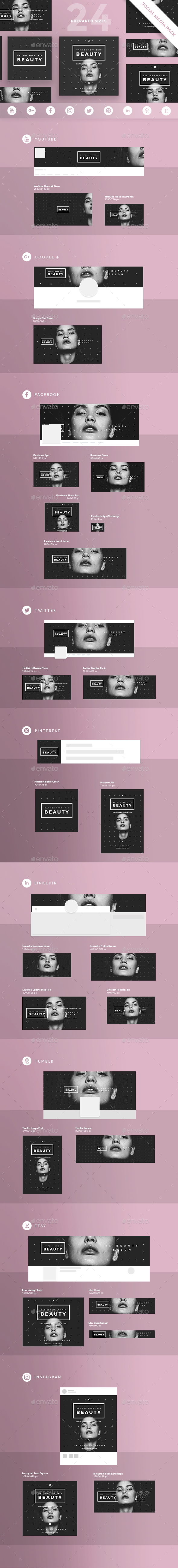 Skin Beauty Social Media Pack - Miscellaneous Social Media