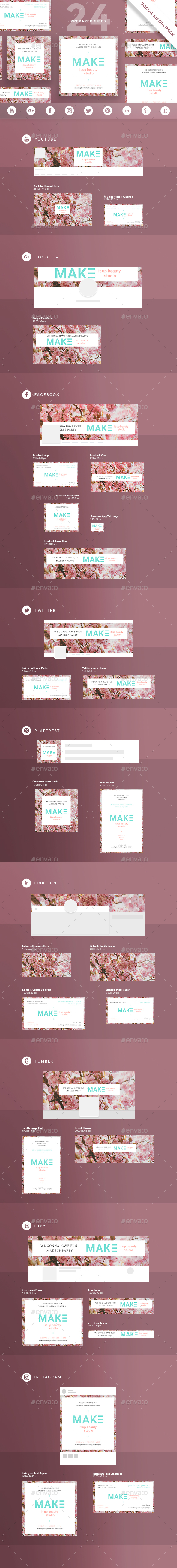 MakeUp Studio Social Media Pack - Miscellaneous Social Media