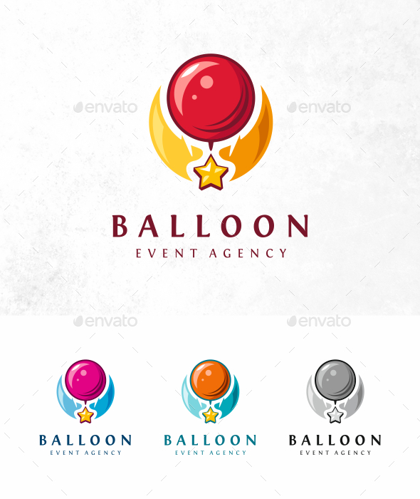 Event Balloon Logo - Objects Logo Templates