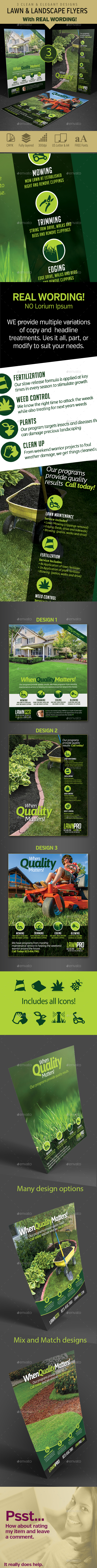 Lawn Maintenance Flyers Set - Commerce Flyers
